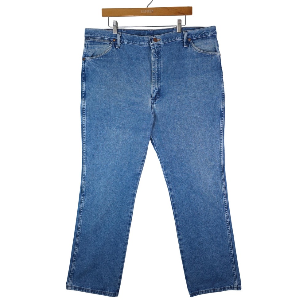 Wrangler‎ Jeans Mens 42x32 Cowboy Cut Slim Fit Blue Denim Cotton Western 936GBK
